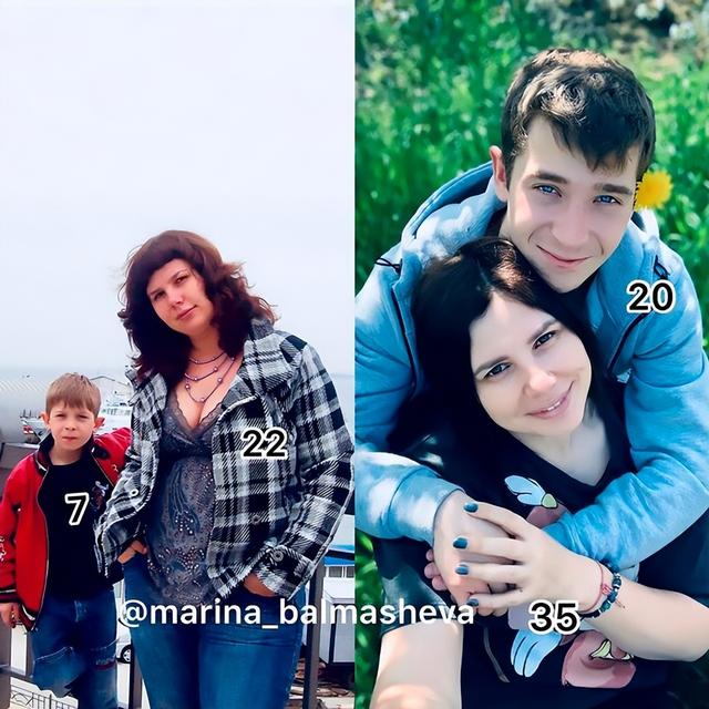 37岁的玛莉娜·巴尔马谢娃与继子弗拉基米尔·沙维林有两个孩子